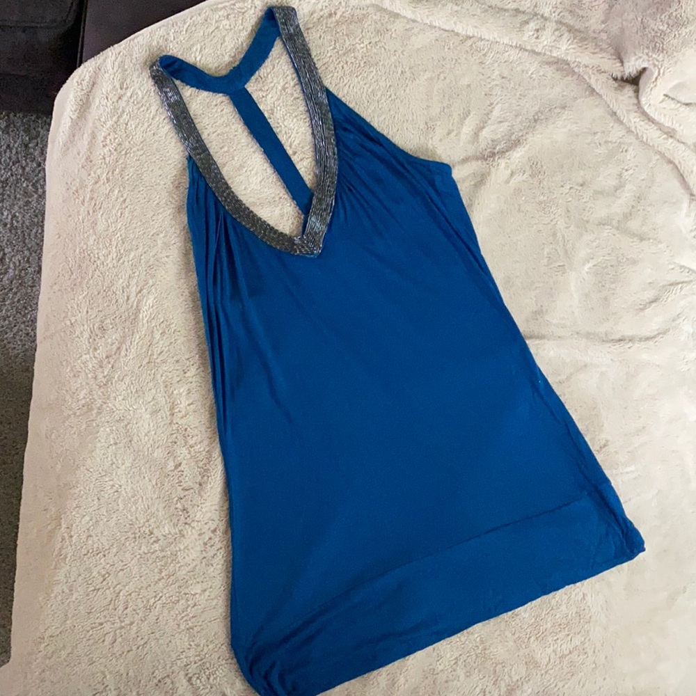 Beaded Racer tunic Tank